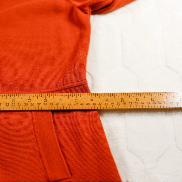 Talbots Womens Burnt Orange Knit Blazer Jacket Cotton Blend Pockets Size M Fall - Picture 7 of 12